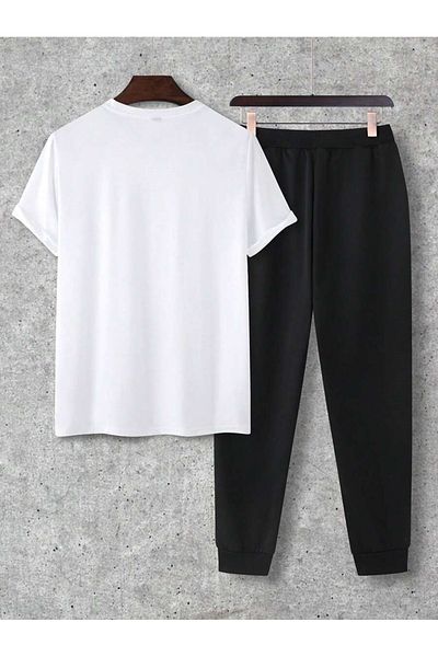 MOONBULL T-Shirt-Jogginghose-Set mit Vogel-Print für Herren