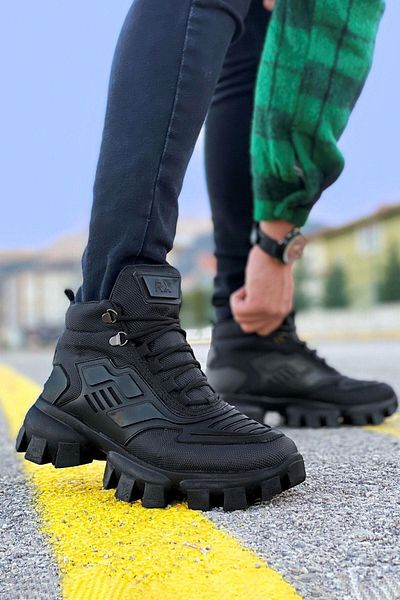 BIG KING Μαύρες σόλα Dozer Unisex καθημερινές αθλητικές μπότες