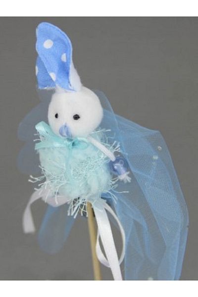Kazanabil BABY CANDY PULLED TOWELLAN STICK RABBIT BLUE