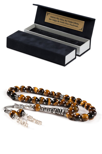 TESBİHCİBABA Erkek Hediyelik Isimli Gümüş Tasarım Kaplangözü Tesbih, Isimli T...