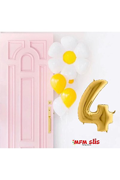 MFM مجموعة بالونات فويل بطابع ديزي لعمر 4 سنوات