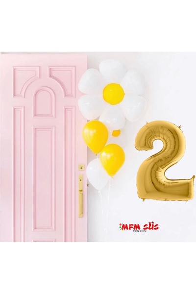 MFM مجموعة بالونات فويل بطابع ديزي لعمر سنتين