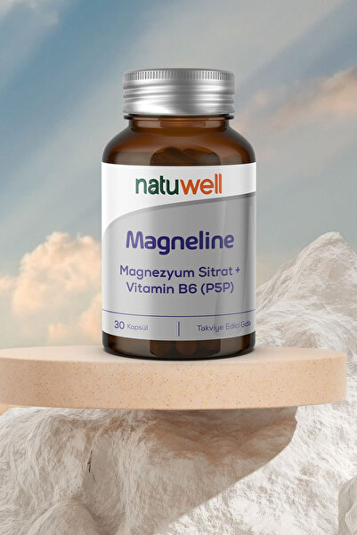 Natuwell Magneline Magnezyum Sitrat + P5P 30 Kapsül NTWMGP5301