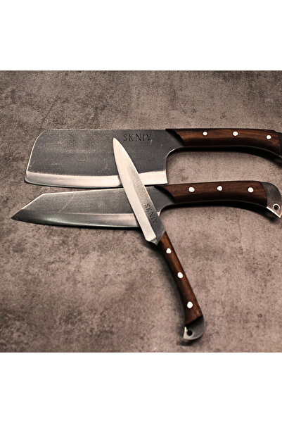 SKNIV Alaz: Kiritsuke Japon Şef Bıçağı, Fileto & Doğrama Bıçağı Ve Satır Seti...