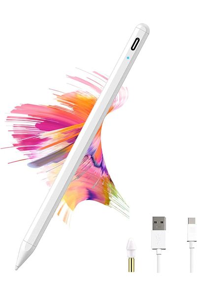 m.tk moveteck قلم رسم متوافق مع Apple iPad Mini 6 مع قلم رفض راحة اليد وميزة الإمالة وكتابة الملاحظات باللون الأحمر