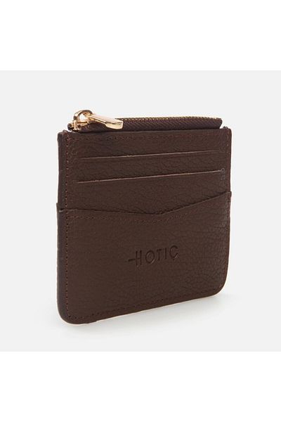 Hotiç Кафяв мъжки портфейл от естествена кожа