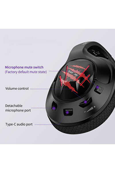 Canpay Premium Kalitede Ses Type-C Ses Çıkışlı USB ve 3.5mm Aux Jack Giriş Kablolu Gaming Oyuncu Kulaklık