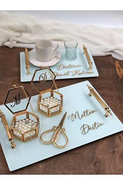 Denseden Tavă de lux pentru inele de logodnă, tavă pentru cerere de mireasă, ...