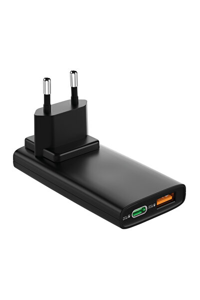 İXTECH IX-HC8 65W Type-C ve Usb Çift Port Ultra ince evrensel başlıklı seyaha...