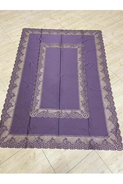 biocotton Şok Fiyat Dertsiz Leke Tutmaz Şık Tül Masa Örtüsü Jakarlı 6-8 Kişil...