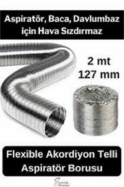 Evsay Aspirator Pipe 3 Meters Aluminum Aspirator Pipe Hood Ventilation Pipe 3m*127mm