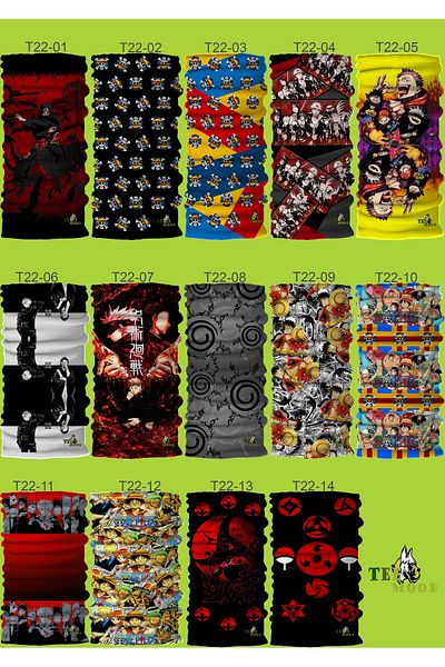 TEEMOOD PIRATE PARROT ONE PIECE Anime Manga Motor Cycling Face Mask Bandana Outdoor Neck Collar Buff Headwear