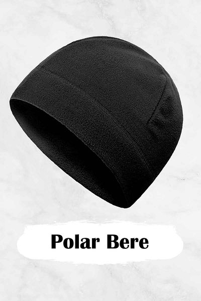 cappello Unisex Polar Beanie Fleece Neck Collar Cut Gloves Black Set of 3 Cap3luset