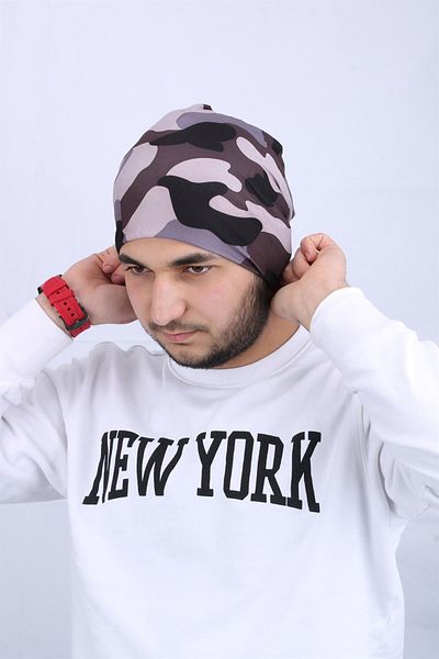 cappello Camouflage Patterned Combed Cotton Unisex Beret - Cplpnkmr2