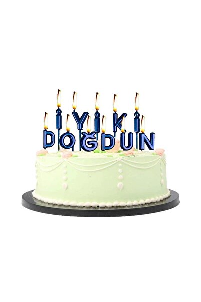 Bkmc İYİKİ DOĞDUN MAVİ MUM