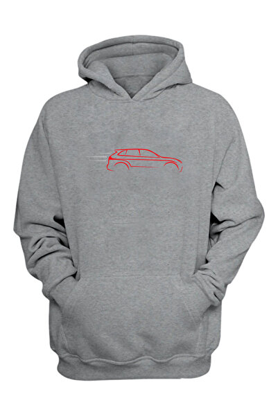 THEWERT Unisex crveni automobil Štampano sivi regular fit Čupkani materijal d...