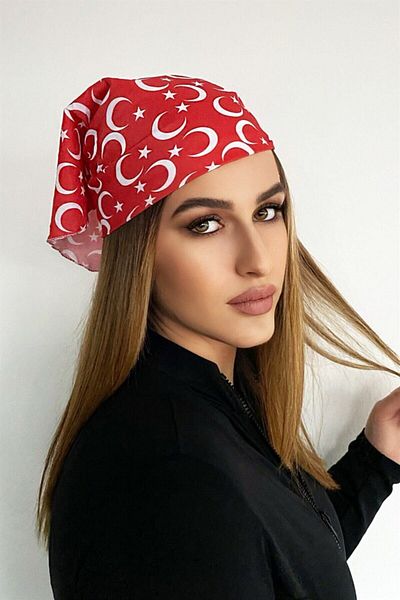MsLena Butik Шал бандана с шарка на полумесец и звезда
