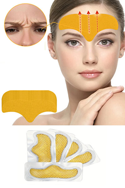 QNİAY Altın Yüz Cilt Bakımı Kolajen Maske T Maske (1 Adet) Alın ve Kaş Ortası...