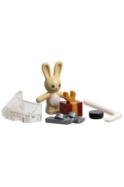 LEGO Marvel Microstructures (Day 14) - Ice Hockey Accessories with Bunny / Rabbit and Present / Gift