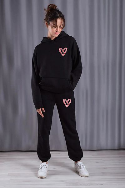 Modern Moda Комплект анцуг - Комплект с щампа, суичър с ластик и качулка