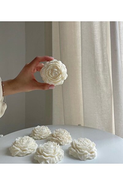 Miya Art Studio Dekoratif Şakayık Soya Mum 2’li Set ( Kokulu)