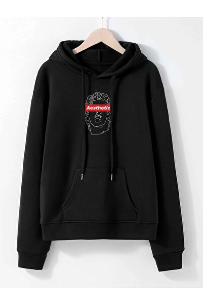 Deocept Hanorac oversize unisex cu glugă - Imprimat Austetic