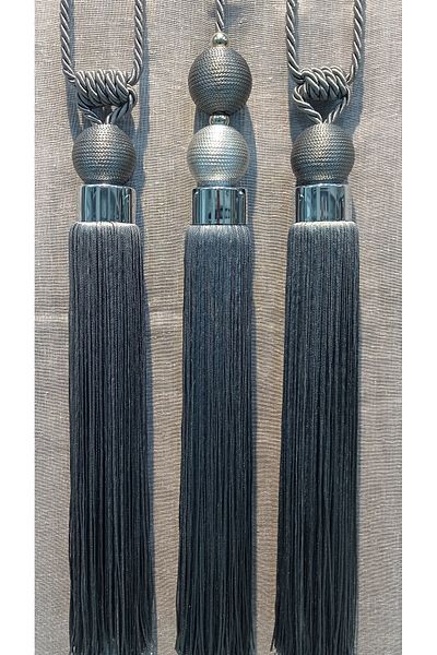 serART Elegans Set of 3 Background Curtain double-breasted curtain Ceiling Binding anthracite