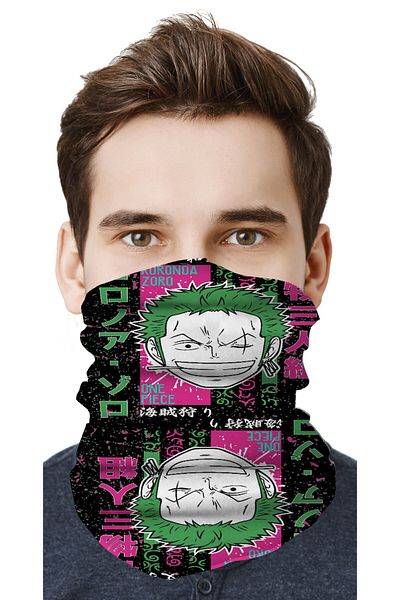 TEEMOOD PIRATE PARROT ONE PIECE ZORO Anime Manga Motor Cycling Face Mask Bandana Outdoor Neck Collar Buff Headwear