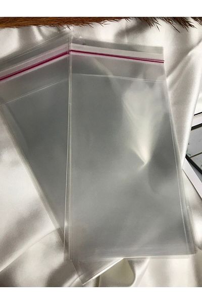 bisaccia Pack of 20 Clear Gelatin Bags with Tapes - 18X35 cm Adhesive Opp Bags