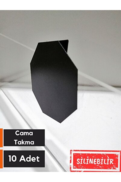 Şeffaf Etiket Set de 10 bucăți de autocolante pentru tablă, sticlă ștergabilă, care poate fi agățată pe telefon, etichetă neagră