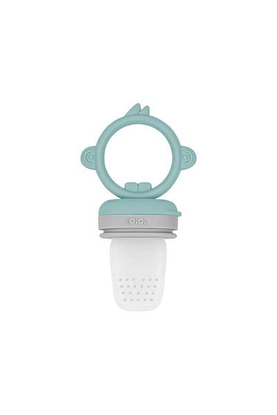 OiOi Aqua Green / Powder Gray Silicone Fruit and Vegetable Pacifier