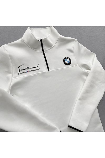 viperkombin BMW Half Zipper Scuba Fabric Lycra Sports Jacket