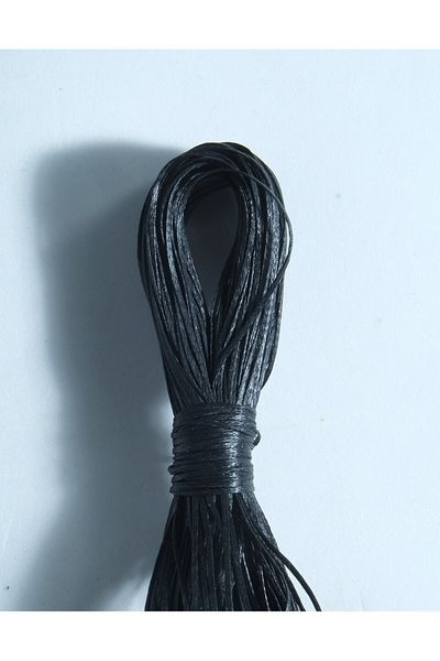 Eskişehir hobi sanat Μαύρο 20 μέτρα 0,8 mm κερωμένο σχοινί κολιέ κοσμήματα σχεδίασης κοσμήματα σχοινί βραχιόλι