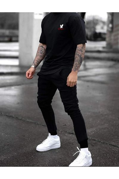 FİTGO Μαύρο Jogger Seasonal Sweatpants
