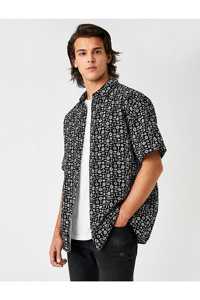 Koton Hooded Plaid Lumberjack Shirt - Pocket Detailed