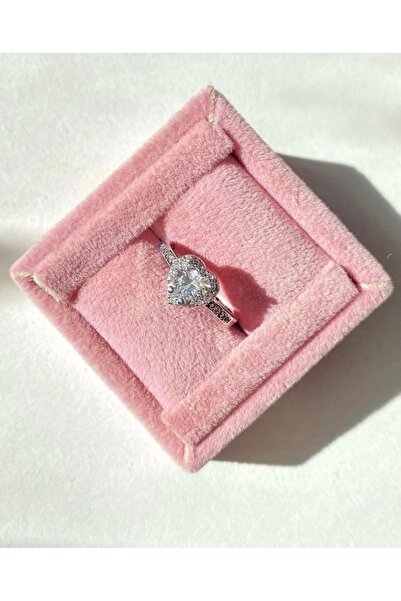 Women's Silver Plated Design Model Heart Ring, Adjustable Noble Heart Ring