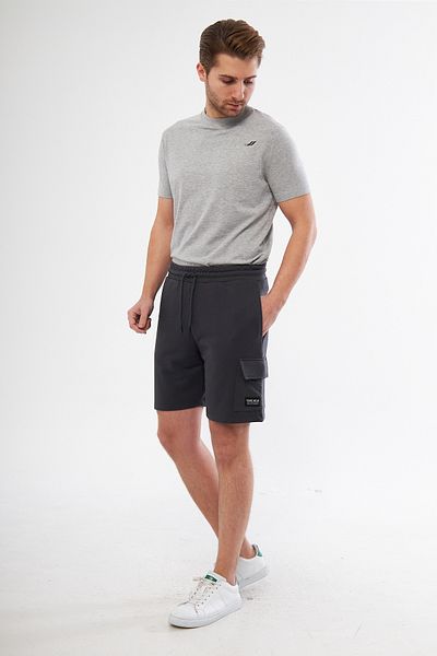 LİVE SPORT Men's 3 Thread Diagonal Cargo Pocket Casual Shorts Anthracite