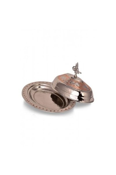 TURNA BAKIR Hanedan Classic Cover Kayak Presentation Plate 35 cm Handcrafted Red White Turna4425-7