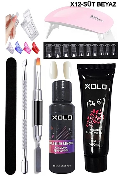 xolo 37 Parça Evde Poli jel Yapma Seti Poligel Kalıcı Oje Tırnak Yapma Trend ...