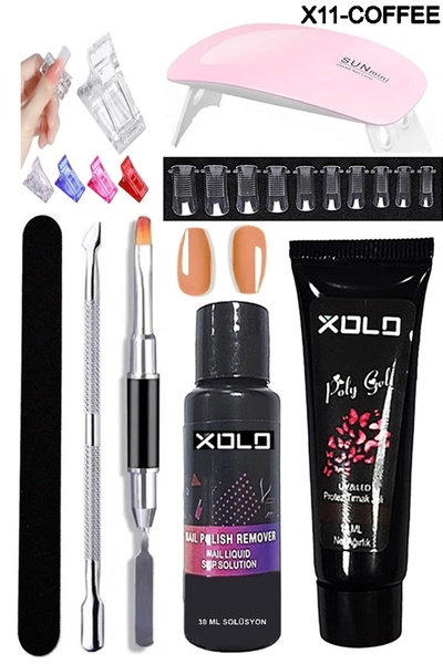 xolo 37 Parça Evde Poli jel Yapma Seti Poligel Kalıcı Oje Tırnak Yapma Trend ...