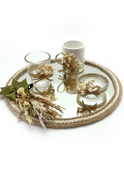 Lora Davet Δίσκος καφέ γαμπρού Promise Engagement (1 ΤΕΜ) Natural 53200