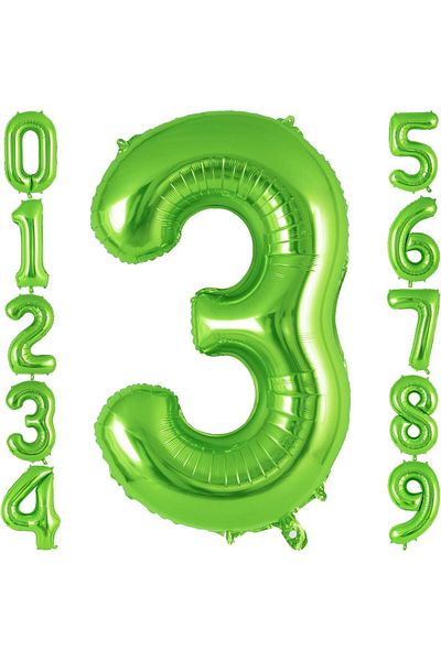 Patladı Gitti 3 Figures Light Green Foil Balloon 32-34" Inc 82 cm