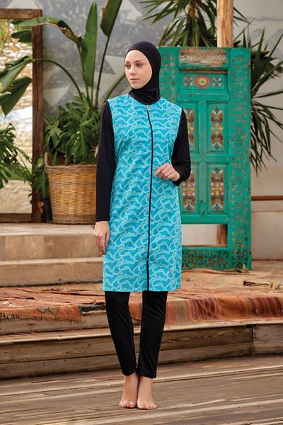 Remsa Mayo Πλήρως καλυμμένο μαγιό Hijab Jaana 5 9050 Μαύρο Remsa μαγιό