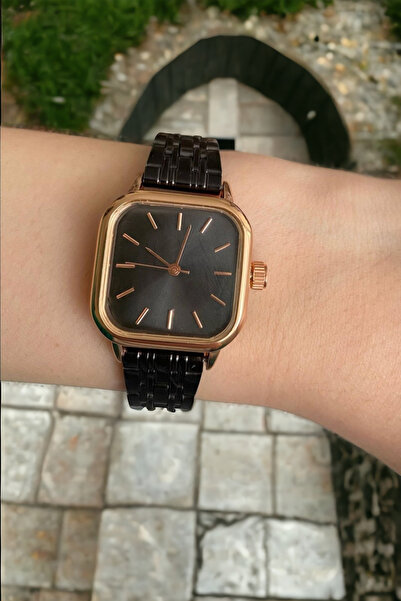 DARK BLANC Black Color Vintage Metal Women's Wristwatch