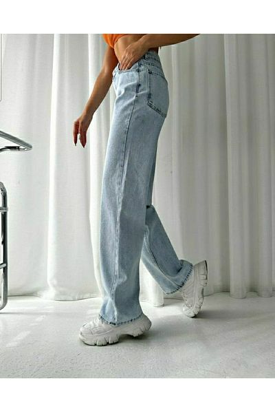 Trn JNS Ice Snow Washed Lycra Blugi de damă cu talie super înaltă Jean