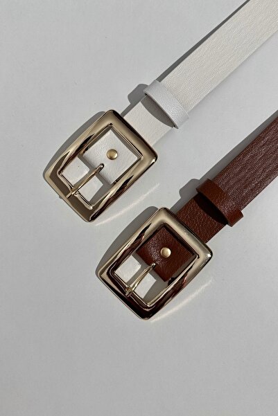 LİA KEMER حزام خصر بإبزيم مربع مكون من قطعتين وحزام فستان وحزام بنطلون