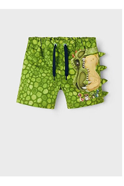 name ıt اسمها Nmmmad Gıgantosaurus سروال سباحة للأولاد باللون الأخضر