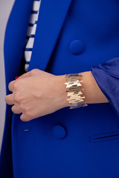 Sacha Accessories سوار ذهبي هندسي