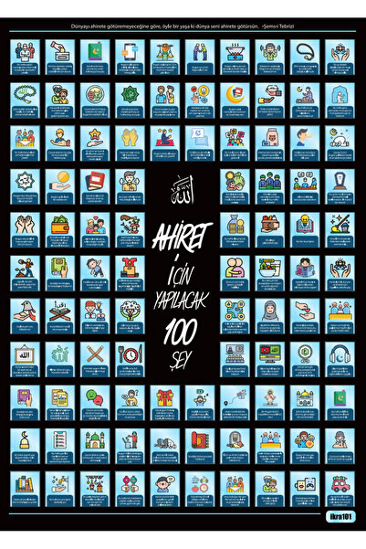 Check100 Ahiret için yapılacak 100 şey, İmanla yapılacak 100 şey, Dini Hediye, İslami Hediyelik