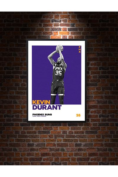 NT Handmade Black Frame Look Kevin Durant Decor de perete Sufragerie Pat Dormitor Copii 20x30 Pictură